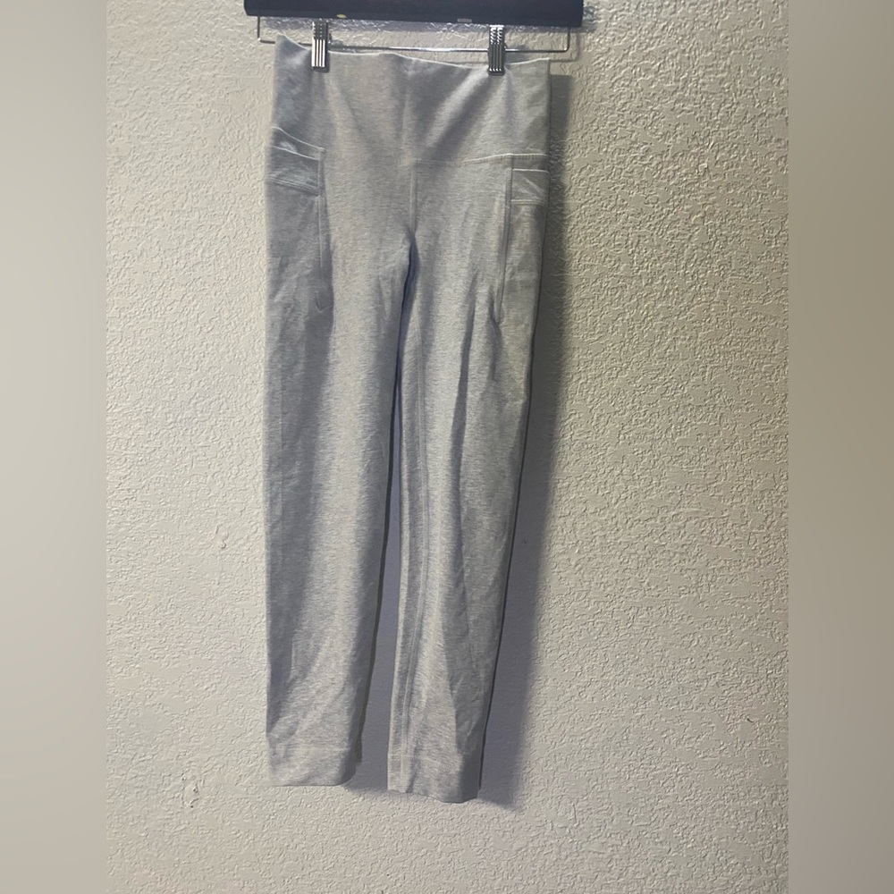 Athleta Girl Black and  Heather Gray Leggings high rise L/12 - Picture 6 of 11